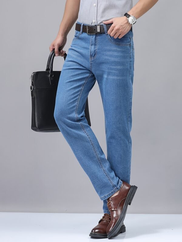 Plus-Size Men’s Comfortable High-Quality Denim Trousers – Stretch, Durable, Sweat-Resistant, Business-Ready - Image 8