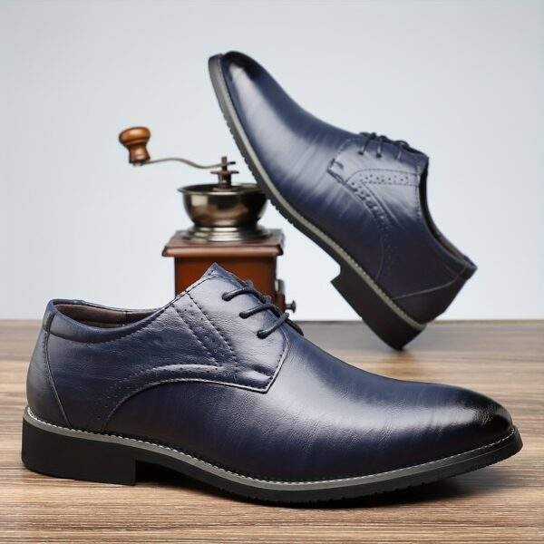 Men’s Brown Wingtip Oxfords – Formal Lace-Up Dress Shoes - Image 7
