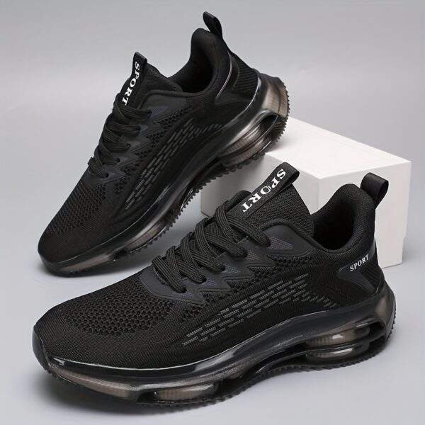 Men'S Low Top Road Running Shoes, Fabric Upper, Lace-Up Closure, TPU Sole, Solid Color, for Universal - Image 8