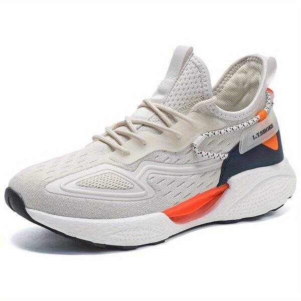 Plus Size Men’s Breathable Woven Knit Running Shoes – Non-Slip Soft Sole - Image 5