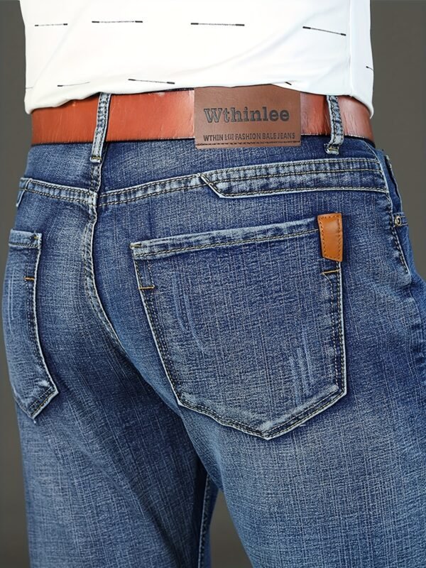 Men’s Plus-Size Stretch Jeans – Fully Washed, Durable, Warm, Work-Ready - Image 9