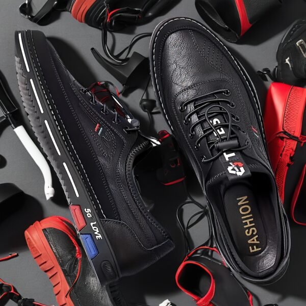 Men'S Casual Sneakers: Retro College Style, PU Upper, Rubber Sole, Low Top, Suitable for Men And Women, Spring/Summer, Fall/Winter, Suitable for Casual And Running Activities - Image 5