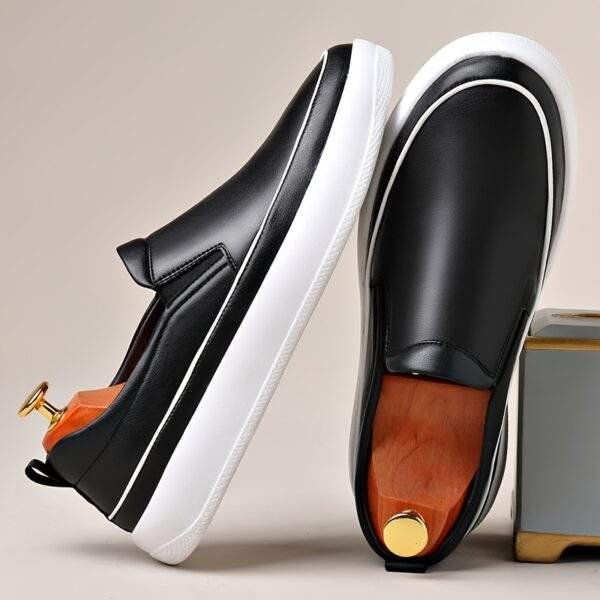 Men’s Plus Size Slip-On Loafers – Soft White Non-Slip Casual Shoes - Image 6