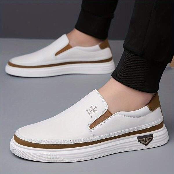 Men’s Stylish Slip-On Loafers – White Casual Shoes with Non-Slip Sole - Image 7