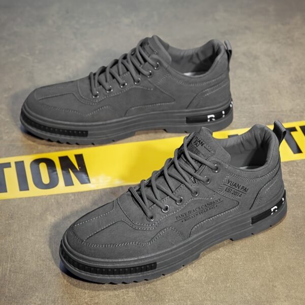 Men's Casual Sneakers - Stylish Lightweight All-Match Skate Shoes with Durable PVC Sole, Comfortable Fabric Lining, and Breathable Design for Outdoor, Sports, and Casual Attire - Image 7