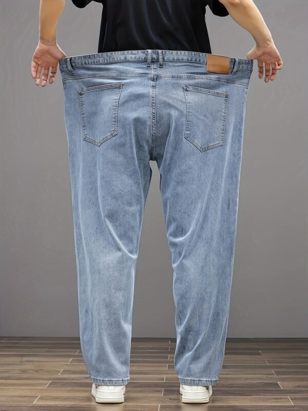 Plus Size Men’s Soft & Comfy Jeans – Casual Loose Fit Denim with Pockets, Stretch Rayon Blend for Fall/Winter - Image 7