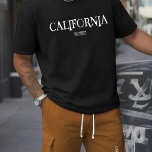 2pcs Men’s Set: Comfortable Pure Cotton Round Neck T-Shirt & Casual Work Shorts, Lightweight Summer Wear