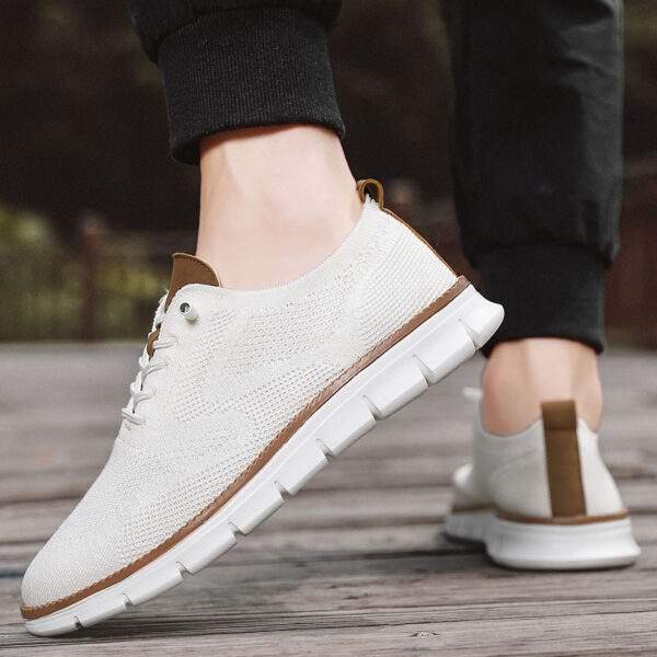 Men’s Breathable Knit Running Sneakers – Lightweight Lace-Up Athletic Shoes - Image 4
