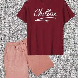 Men’s Chillax Graphic Short-Sleeve T-Shirt & Shorts Casual Set