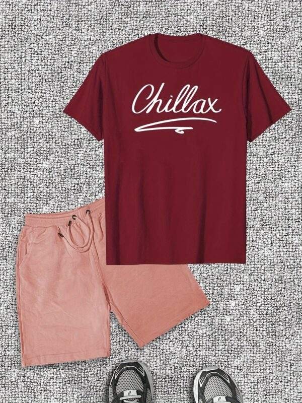 Men’s Chillax Graphic Short-Sleeve T-Shirt & Shorts Casual Set