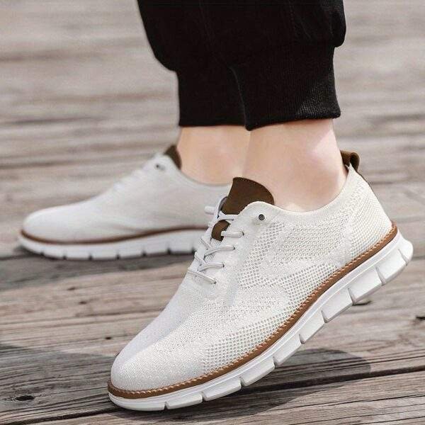 Men’s Breathable Knit Running Sneakers – Lightweight Lace-Up Athletic Shoes - Image 5