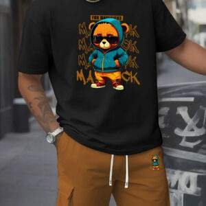 Men’s Two-Piece Set – Loose Cotton T-Shirt & Work Pants, Comfortable Fit, Durable Fabric, Ideal for Casual and Workwear
