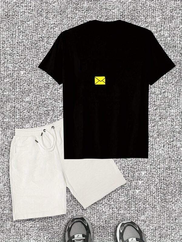 Men’s Fit & Crossfit-Inspired Cotton T-Shirt & Shorts Set – Casual Crew Neck, Slight Stretch, Solid Color, Summer Activewear