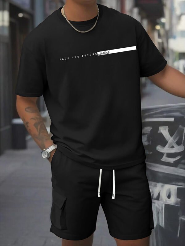 Men’s Summer Set Cotton T-Shirt & Work Shorts 2-Piece Outfit - Image 5
