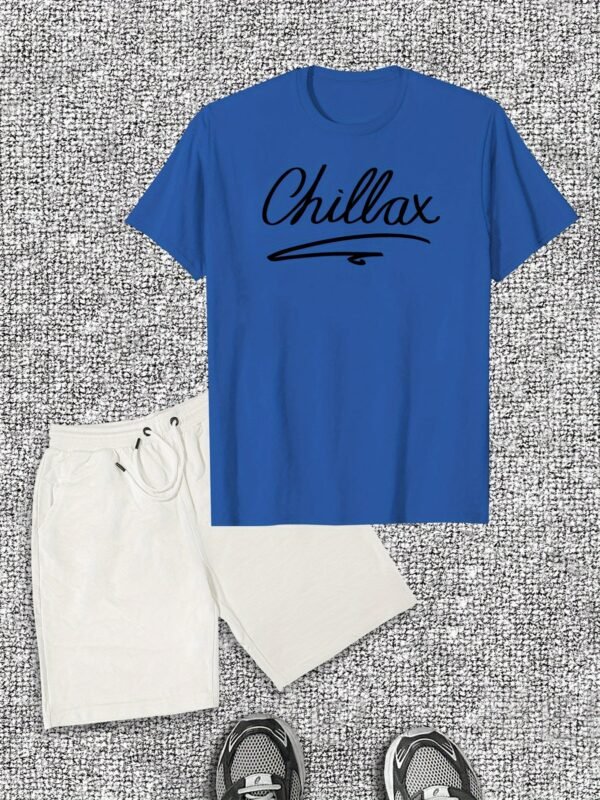 Men’s Chillax Graphic Short-Sleeve T-Shirt & Shorts Casual Set - Image 5