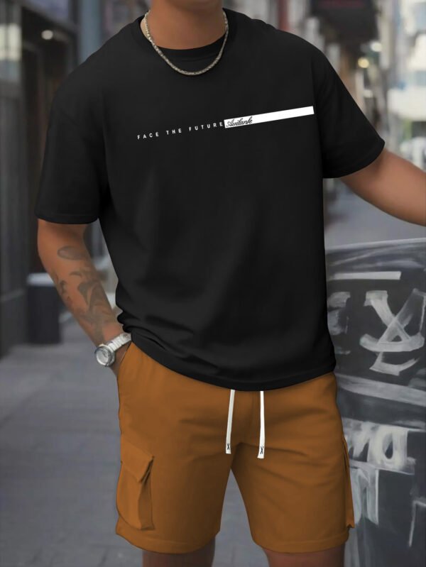 Men’s Summer Set Cotton T-Shirt & Work Shorts 2-Piece Outfit - Image 4