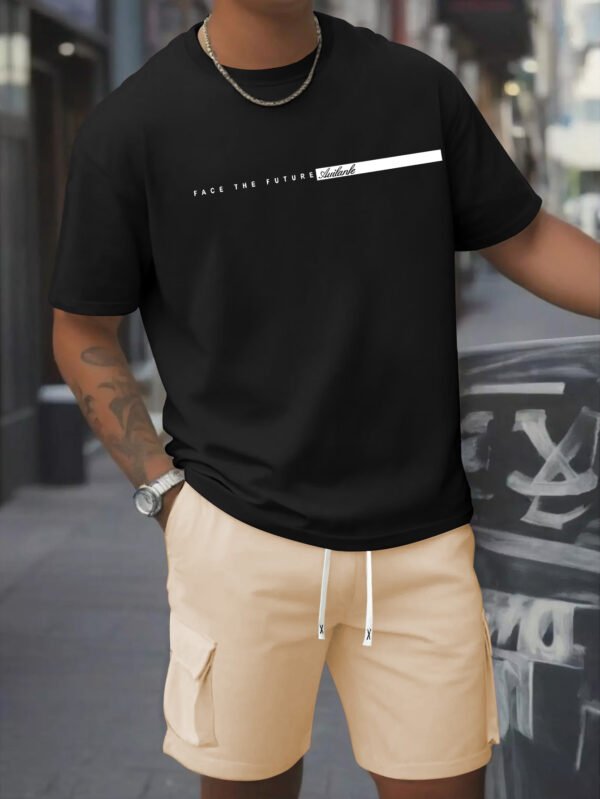 Men’s Summer Set Cotton T-Shirt & Work Shorts 2-Piece Outfit - Image 3