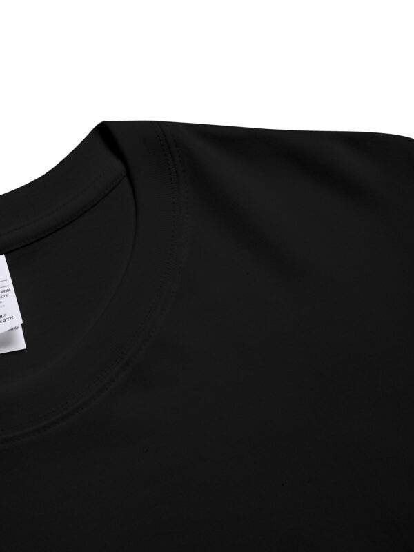 2pcs Casual Sportswear Set – Black Drawstring Shorts & Loose Crew Neck T-Shirt, Short Sleeve, Unisex, Comfortable, High-Quality, Perfect for Summer Beachwear - Image 4